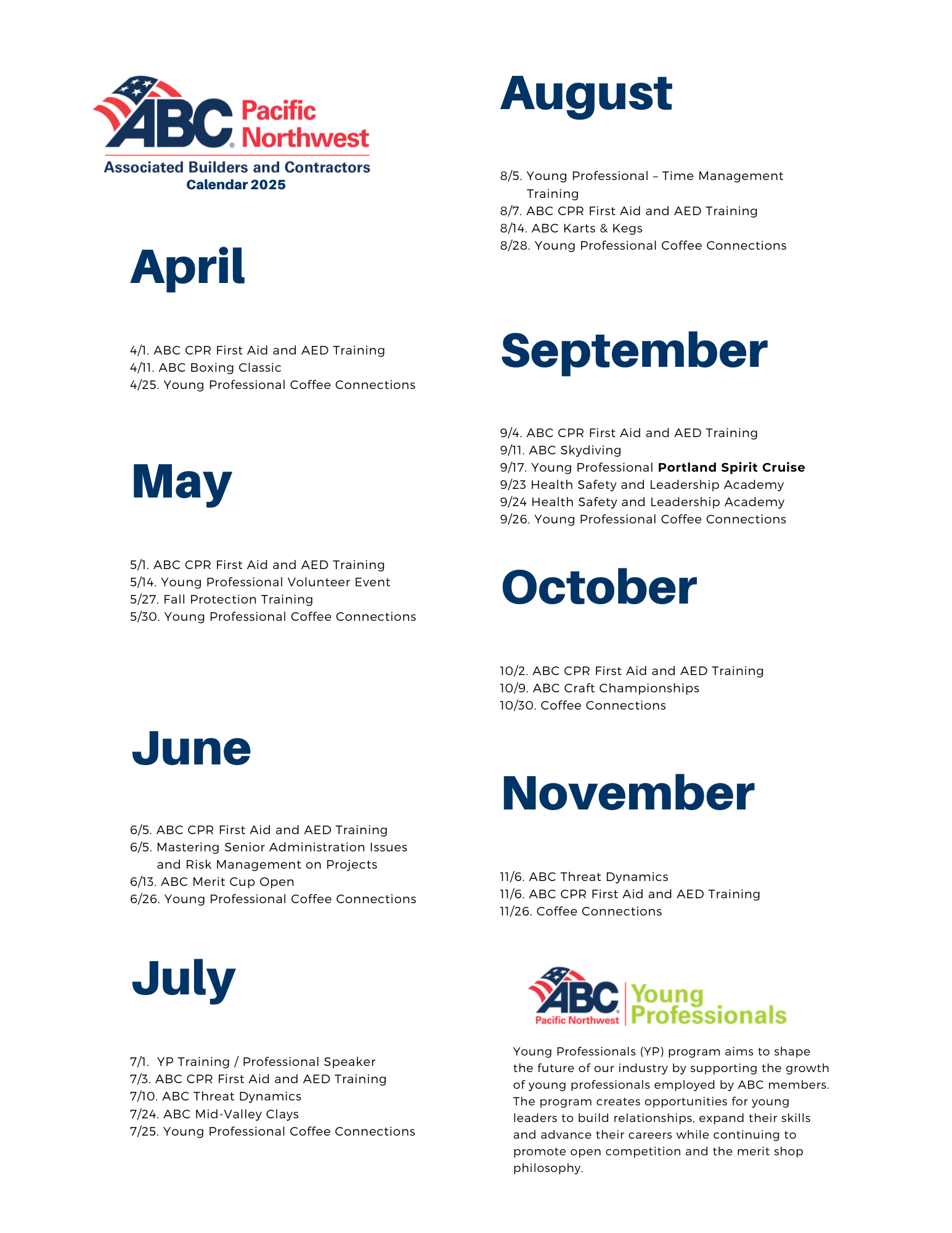 Final Calendar 2025